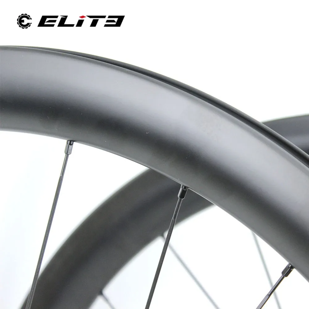 ELITEWHEELS 700c углеродное волокно гравий диск колеса велосипеда с DT Swiss 350 6 болт или