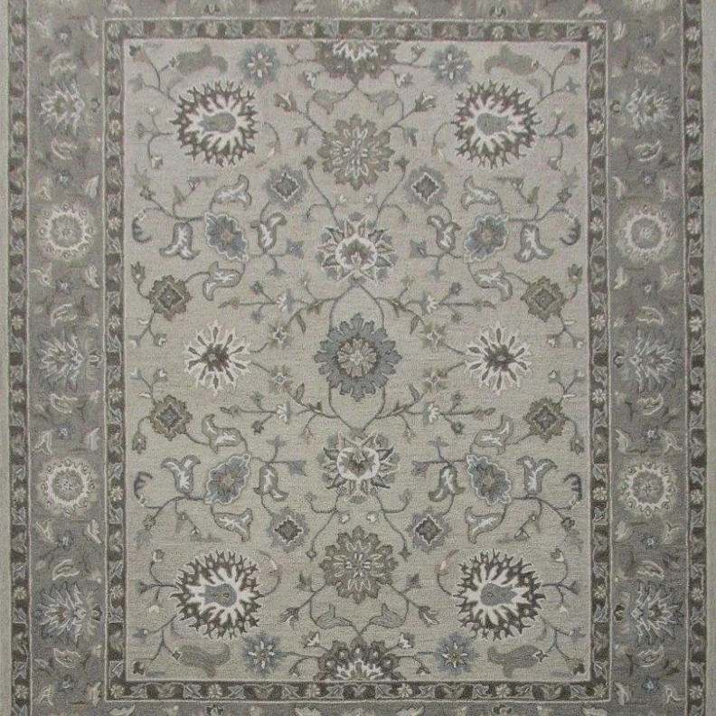 Woolen Artistic Print Rug Gray Large | Дом и сад