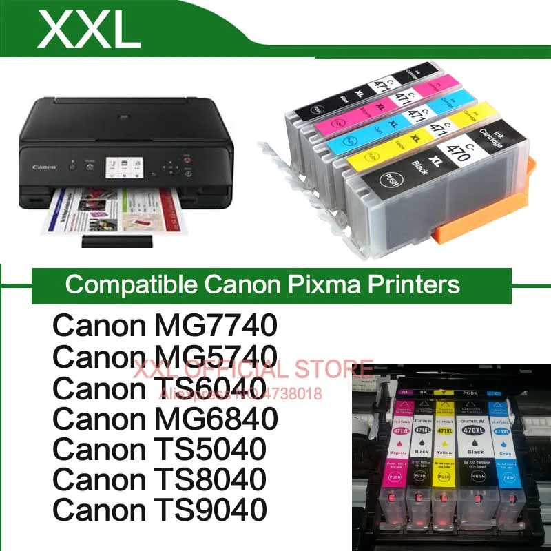 Чернильный картридж для принтера Canon MG7740 TS9040 TS8040 MG 7740 TS 9040 8040 6 цветов PIxma