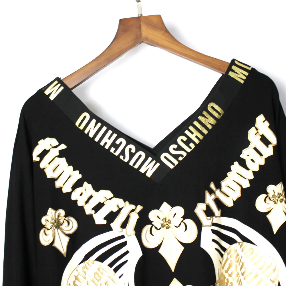 2019 панк Рок весна новый модный принт длинный рукав хлопок плюс размер tasselT-shirt