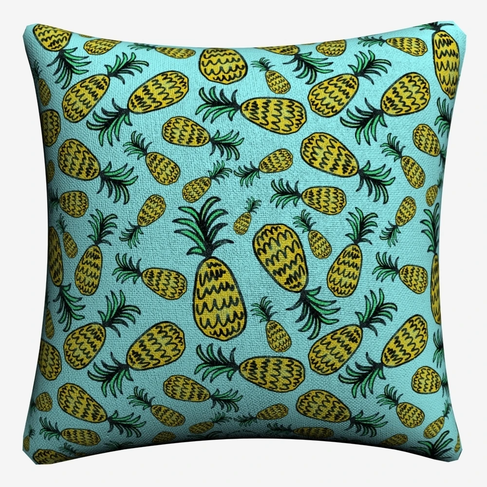 Pineapple Tropical Plants Fruit Decorative Pillow Case For Sofa 45x45cm Linen Cushion Cover Home Decor Throw Pillowcase Almofada | Дом и сад