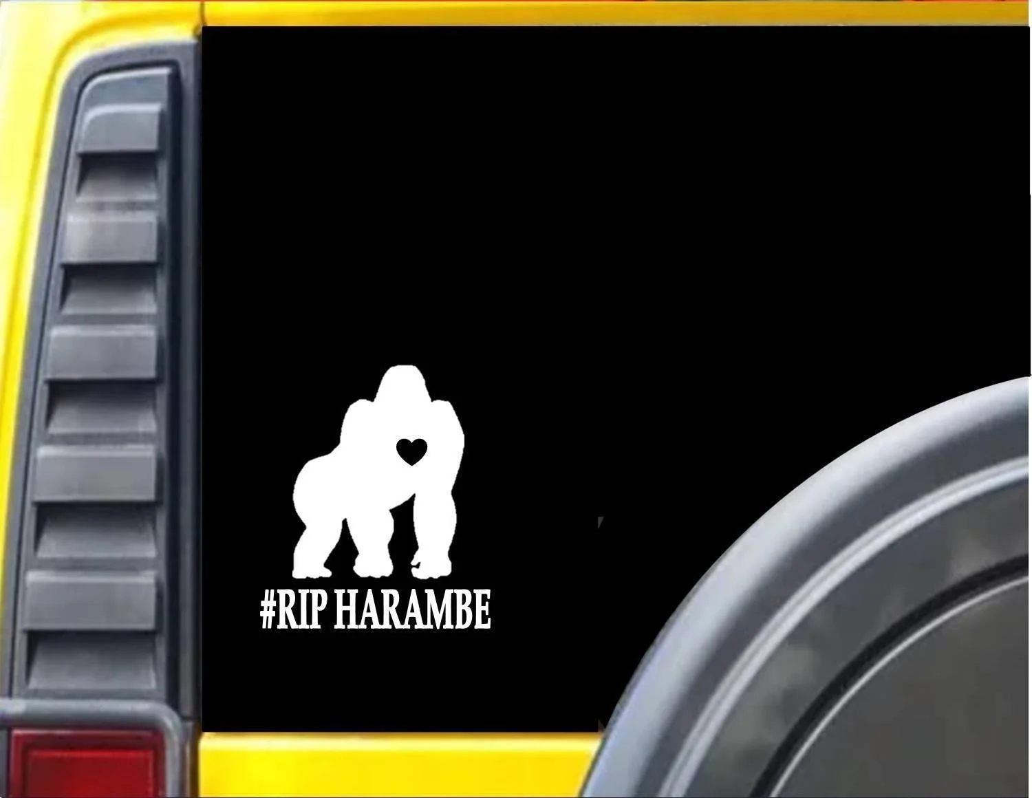 Gorilla Harambe RIP 6x6 дюймов наклейка стикер окна 15x15cm | Игрушки и хобби