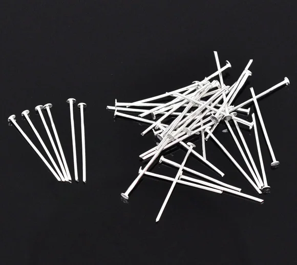 

DoreenBeads 700 шт посеребренные штырьки 0,7x22 мм (21 gauge) (B01529), yiwu