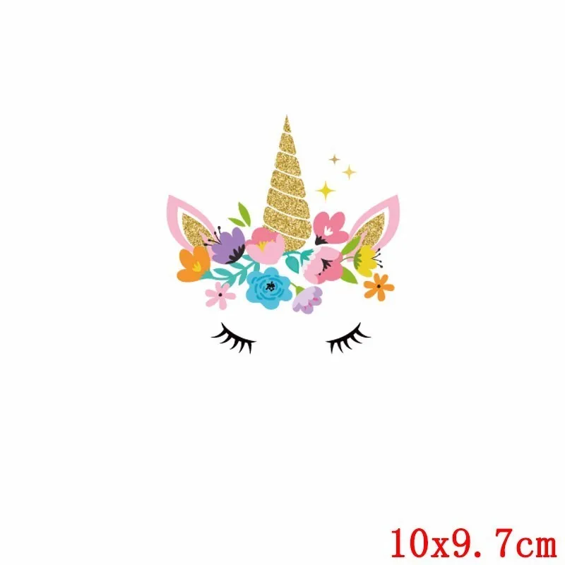 Термонаклейки Pulaqi с милым единорогом термоклейкие Мультяшные стикеры принцессы