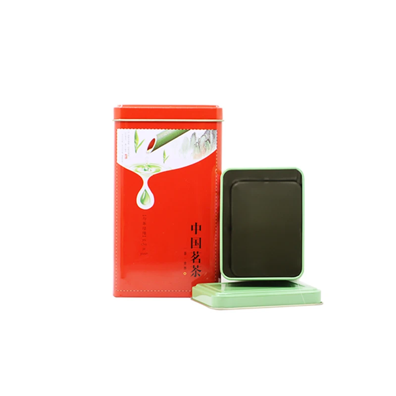 

Xin Jia Yi Packaging Metal Tea Tin Box 2019 New Design Rectangle Shape Chinese Tea Tin Boxes 200ml Tea Tin Box Organizer