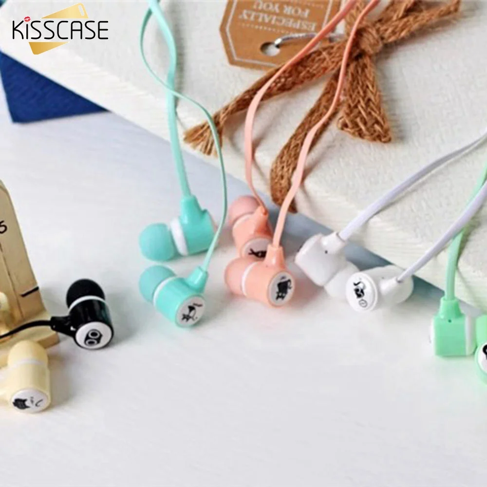KISSCASE 3 5 мм мультфильм наушники в форме кота конфеты цвет стерео с микрофоном ухо