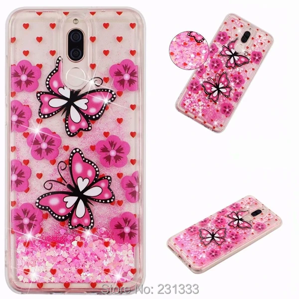 Liquid Quicksand Glitter Flower Soft TPU Case For Huawei P Smart P20 PRO MATE 20 10 P8 LITE 2017 P10 Honor 7C 7A Cover 1pcs | Мобильные
