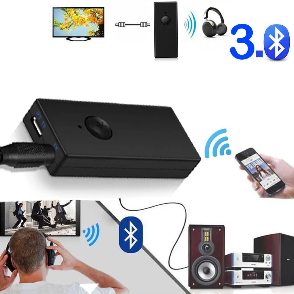 Беспроводной Bluetooth аудио передатчик + приемник 3 5 мм RCA Музыка 2 в 1