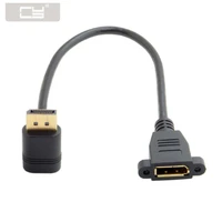 zihan displayport display port male to female 90 degree right down angled extension cable