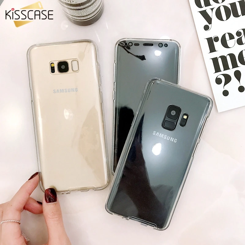 KISSCASE 360 Degree Full Protection Cover Case for Samsung S9 S8 Soft Clear TPU A7 A5 A3 2017 2016 J7 J5 J3 |