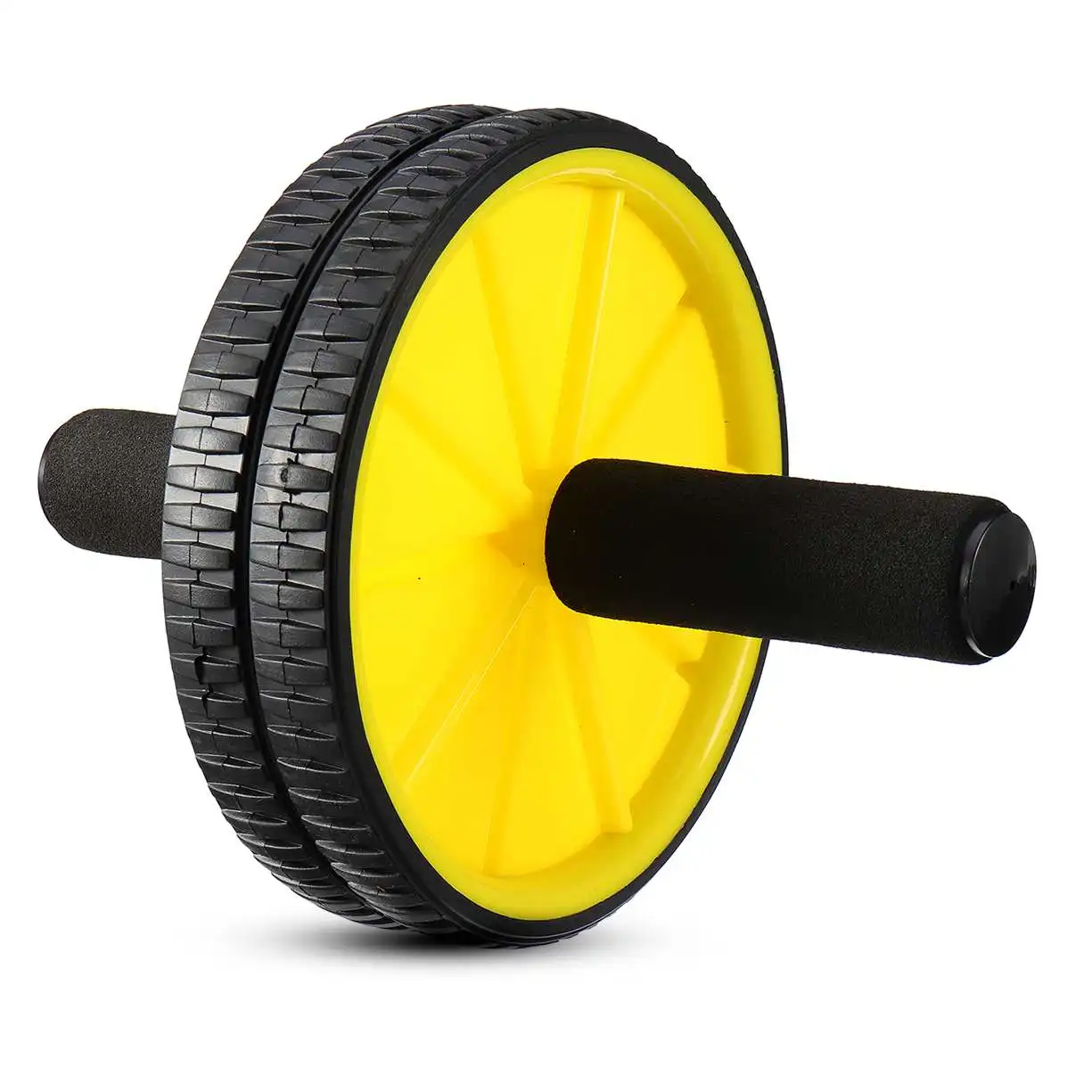 Dual Wheel Body Abdominal Training Roller Home Gym Arm Waist Exerciser Pad Fitness Building Equipment Ab Rollers 3 Colors | Спорт и