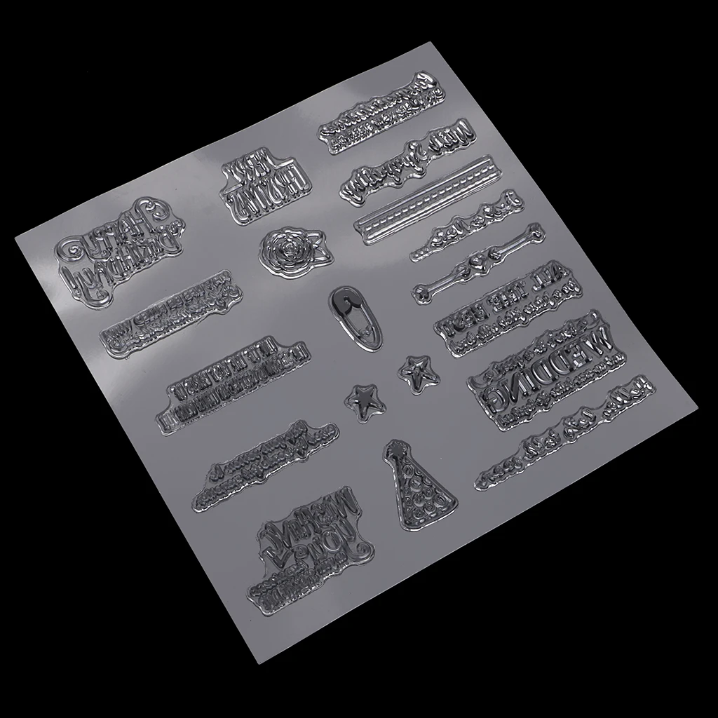 Много стилей Бабочка цветы лучшие пожелания прозрачные резиновые марки для