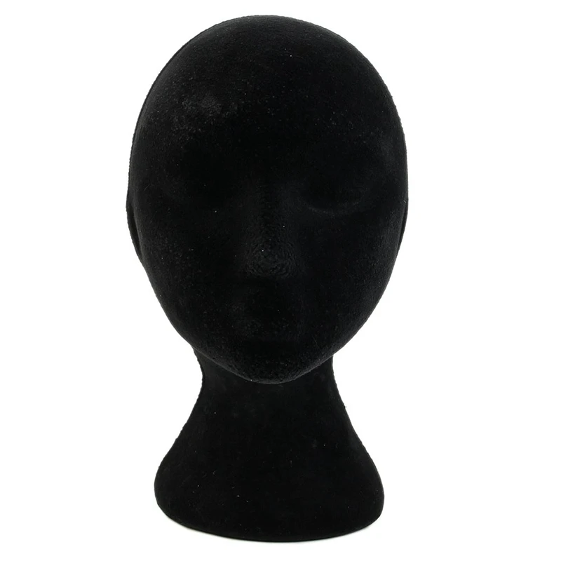Female Styrofoam Foam Mannequin Manikin Head Model Wigs Glasses Display Stand Black | Дом и сад