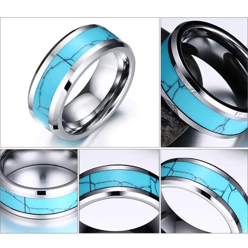 7 12 Размер 8 мм обручальное кольцо из титана Fit Band мужской комфорт новый стильный