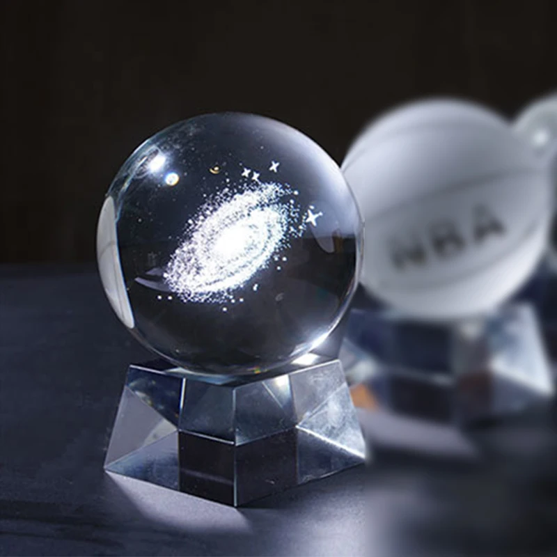 6CM Laser Engraved Solar System Ball 3D Miniature Planets Model Sphere Glass Globe Ornament Home Decor Gift for Astrophile | Дом и сад