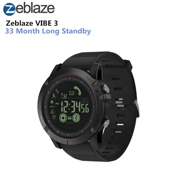 Смарт-часы Zeblaze VIBE 3 с светящимся циферблатом и низким аккумулятором напоминаем о