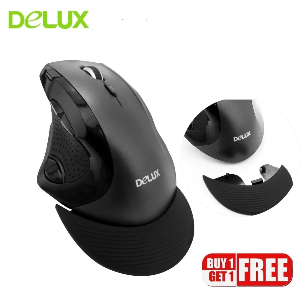 Мышь Компьютерная Delux M910GB беспроводная эргономичная 9 Кнопок Usb|Мыши| |