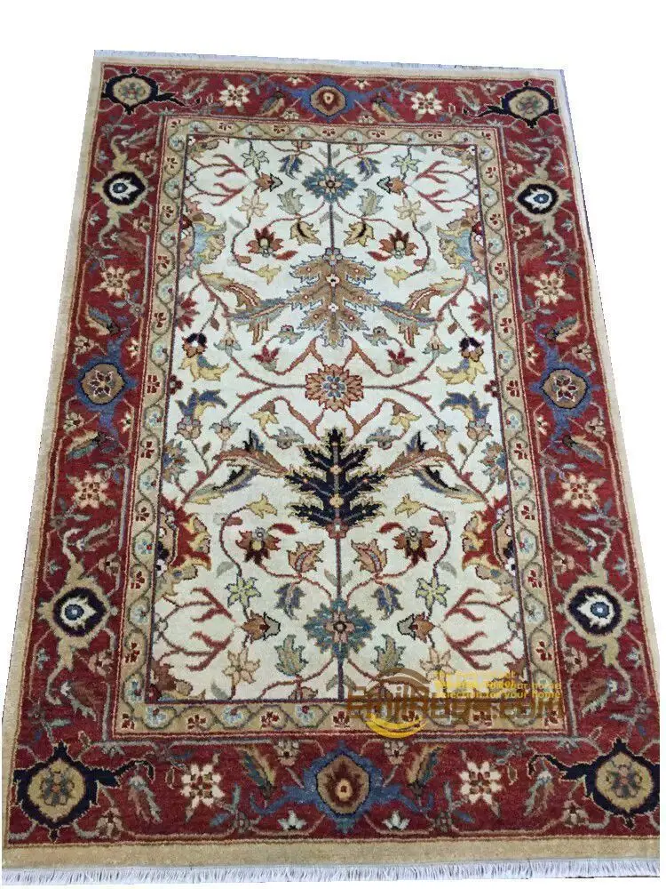 

Original single export Turkish handmade carpets OUSHAK Ozarks pure wool carpet 18 4x6 gc47zieyg28