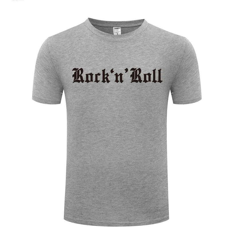 

ROCK 'N' ROLL Rock Music Mens Men T Shirt Tshirt 2018 New Short Sleeve O Neck Cotton Casual T-shirt Top Tee