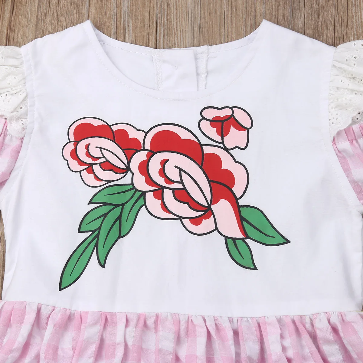 2019 Pudcoco Summer Infant Kid Baby Girl Floral Plaid Dress Princess Party Pageant Dresses | Детская одежда и обувь