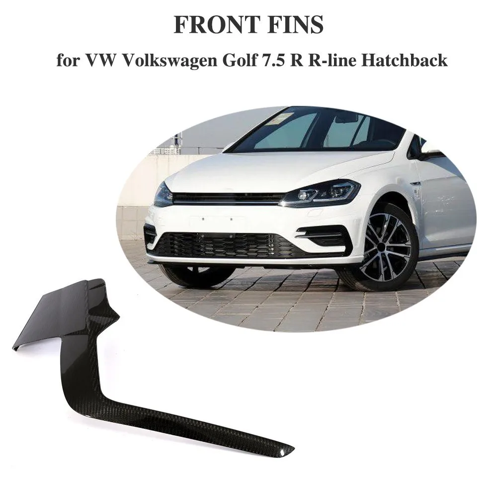 Плавники бампера из углеродного волокна защитные крышки для VW Volkswagen Golf 7 5 R Line