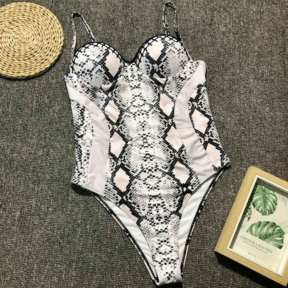 Women Printed Push Up Bandage Steel Support Swimwear Padded Bathing Fashion Sexy Monokini High Cut Swimsuit Beach |