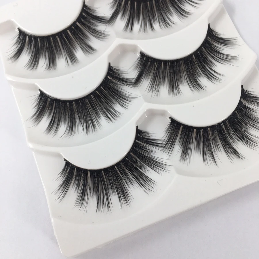 3 Pairs Fake Eyelashes For Makeup 3D Mink Lashes Extension Natural Long Beauty Faux Cils False Lash Extensions | Красота и здоровье