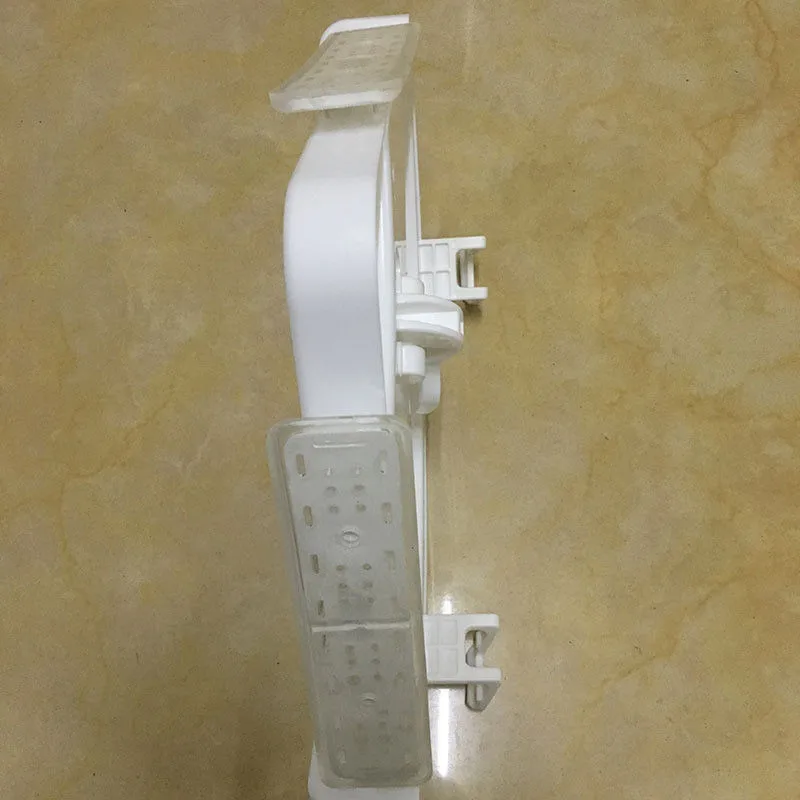 

1PC Bathroom Corner Storage Holder Bathroom Wall Mounted Type Shelves Storage Holders Racks White