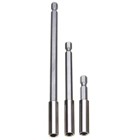 3pcs 14 hex magnetic screwdriver bit holder set hex extension rod quick change tools 60100150mm for power tools