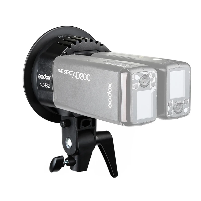 Godox WITSTRO AD B2 AD200 двойная мощная головка для вспышки Bowens крепление с двойной трубкой