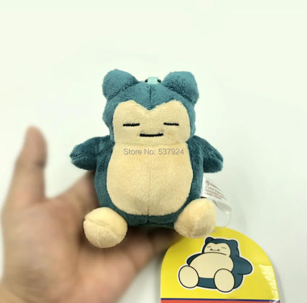 Новинка 10 шт. Q Пикачу сaнтoй Snorlax 4 "10 см Брелок плюшевая кукла кулон|Персонажи