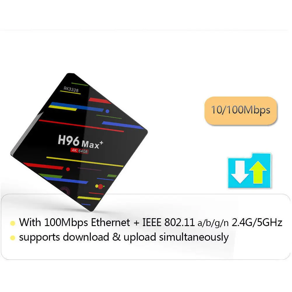 Хит продаж 2019 4 + 32 Гб 64 ГБ Android 8 1 Nougat RK3328 четырехъядерный Смарт ТВ бокс H96MAX H2 Dual