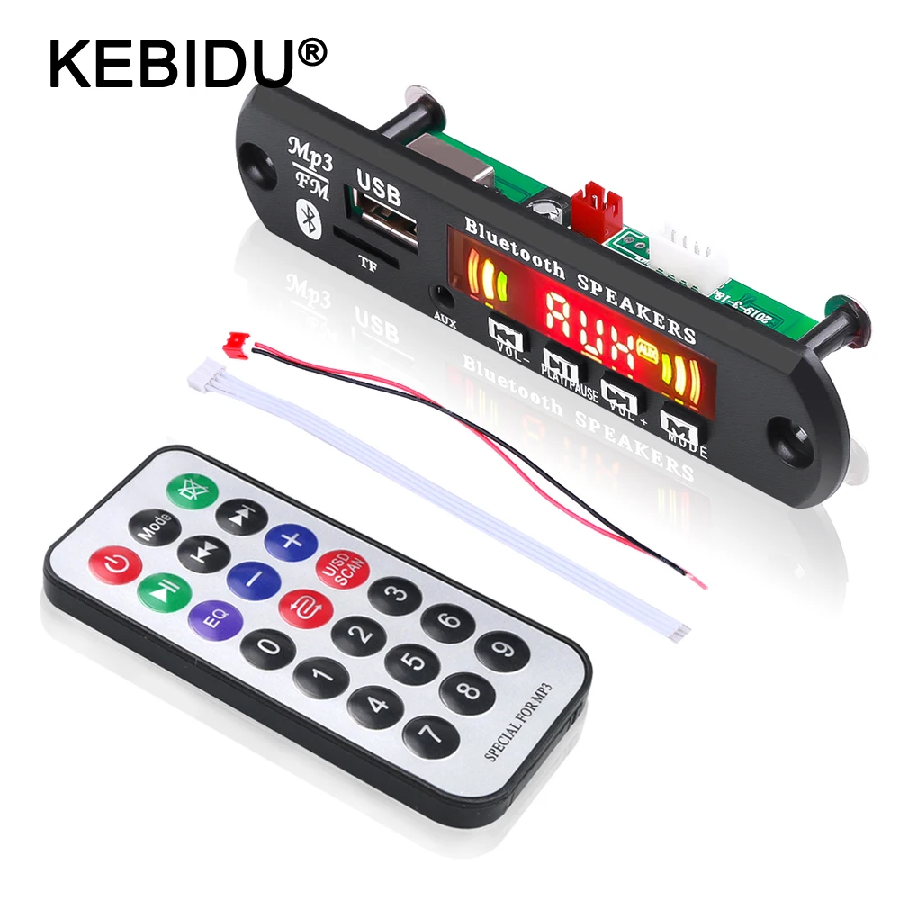 Автомобильный MP3 WMA Bluetooth декодер KEBIDU плата музыкальный плеер цветной экран для