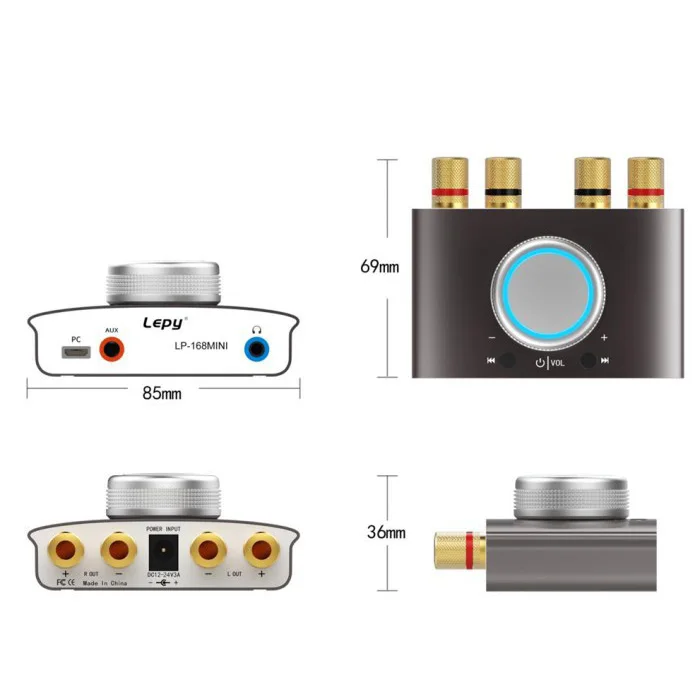 Lepy Lp 168Mini Bluetooth цифровой усилитель Hifi стерео домашний аудио мощности 50 Вт + черный