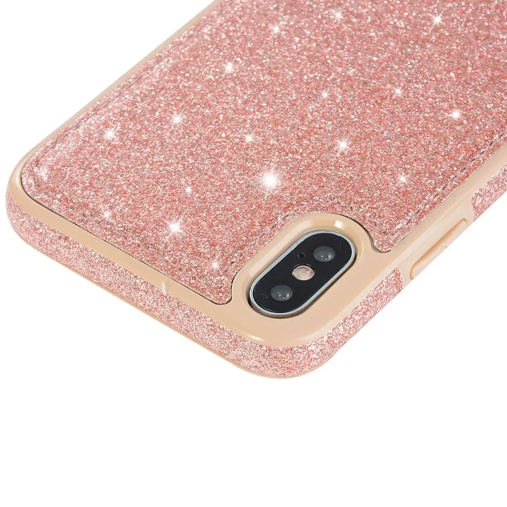 KISSCASE блестящий чехол с мягкими краями для iPhone X XR XS Max 7 8 6 6S Plus телефона 5 SE 5S Coque |