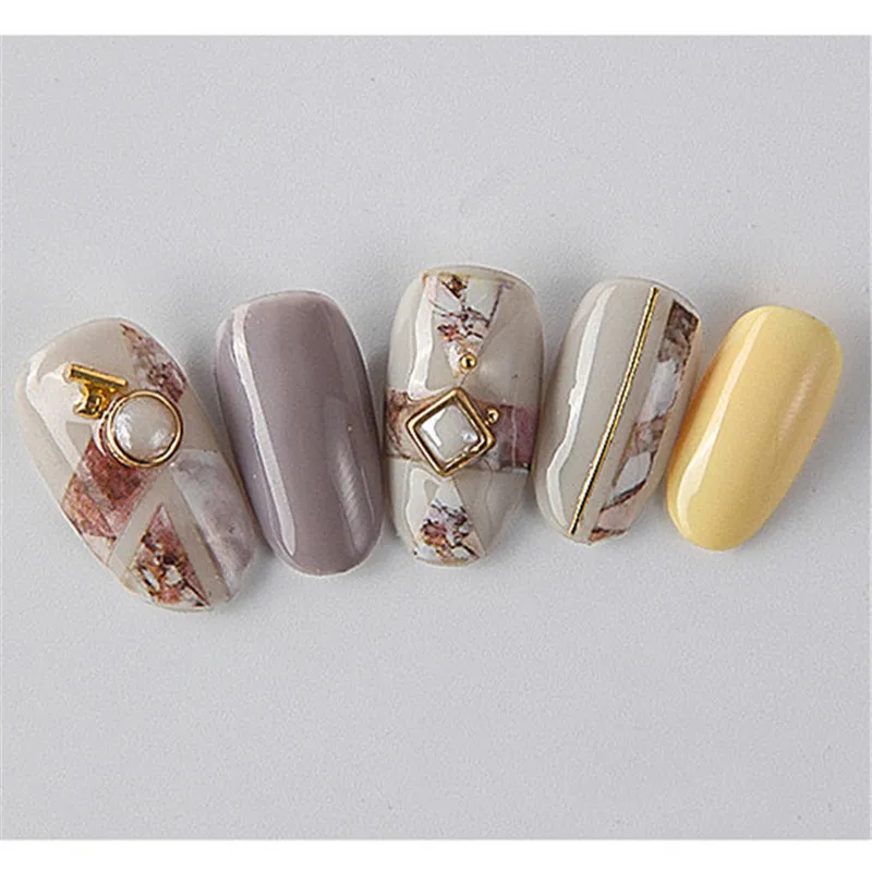 1 шт. стикеры 3D на ногти Nail Art из змеиной кожи мраморный камень сетка леопард