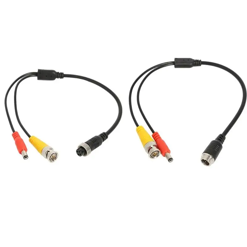 4Pin 2 в 1 авиационная головка для BNC + DC штекер видео разъем кабель адаптера AV
