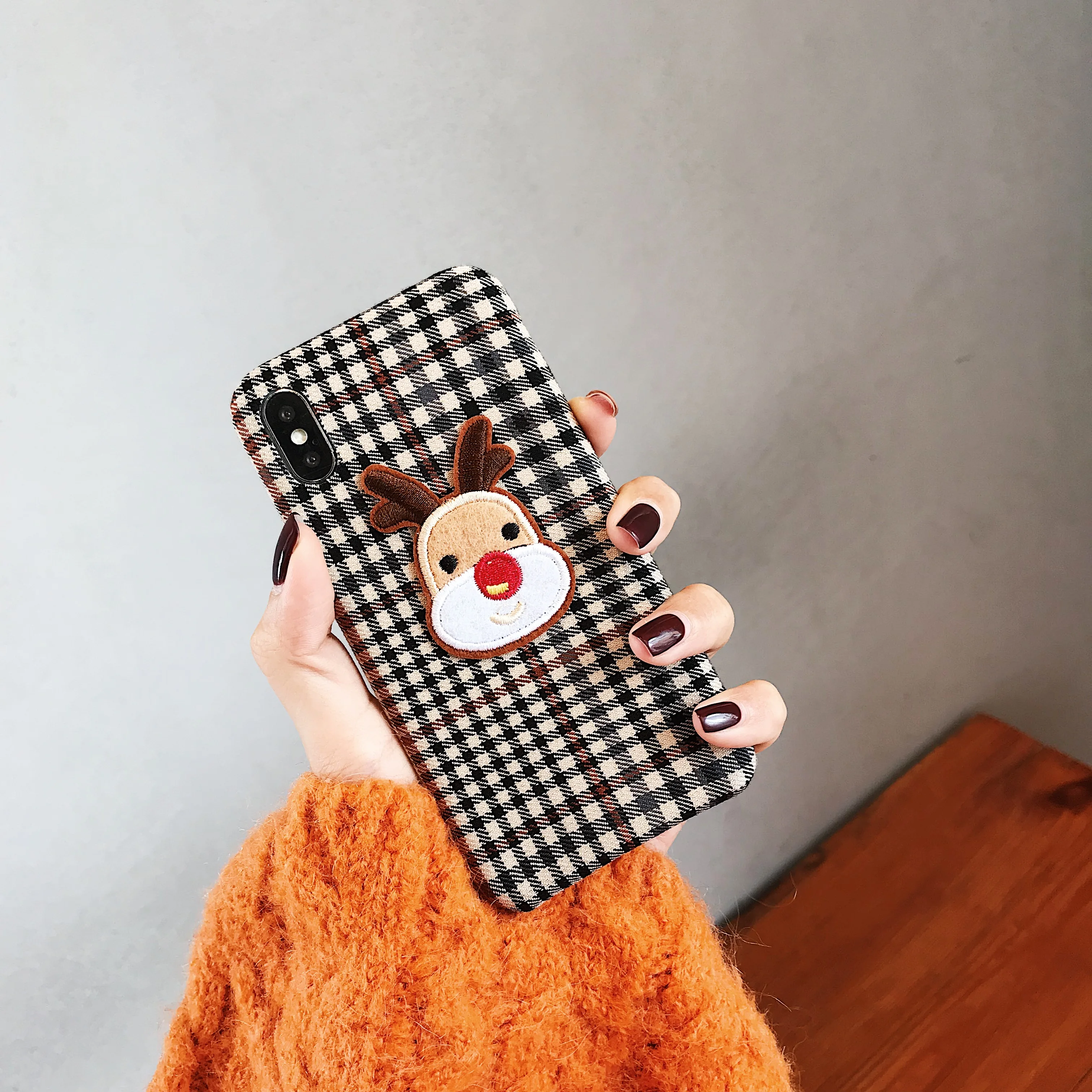 Телефон чехол для iPhone 6 6s 7 8 Plus X XR XS Max милый мультфильм Рождество Санта Клаус Лось