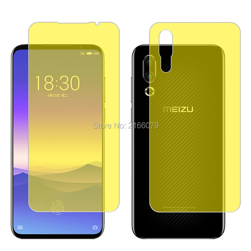 Для Meizu 16s 6 2 &quotмягкая задняя крышка из ТПУ Защитная прозрачная пленка +