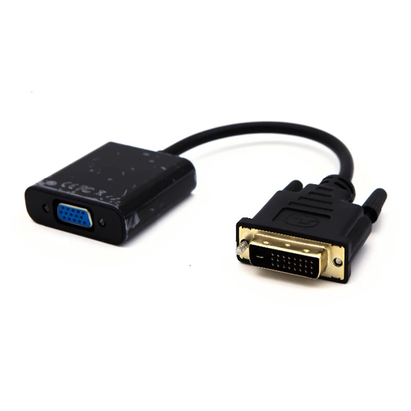 Кабель-адаптер DVI-VGA 1080P DVI-D-VGA кабель 24 + 1 25 Pin DVI папа-15 VGA Женский видео конвертер