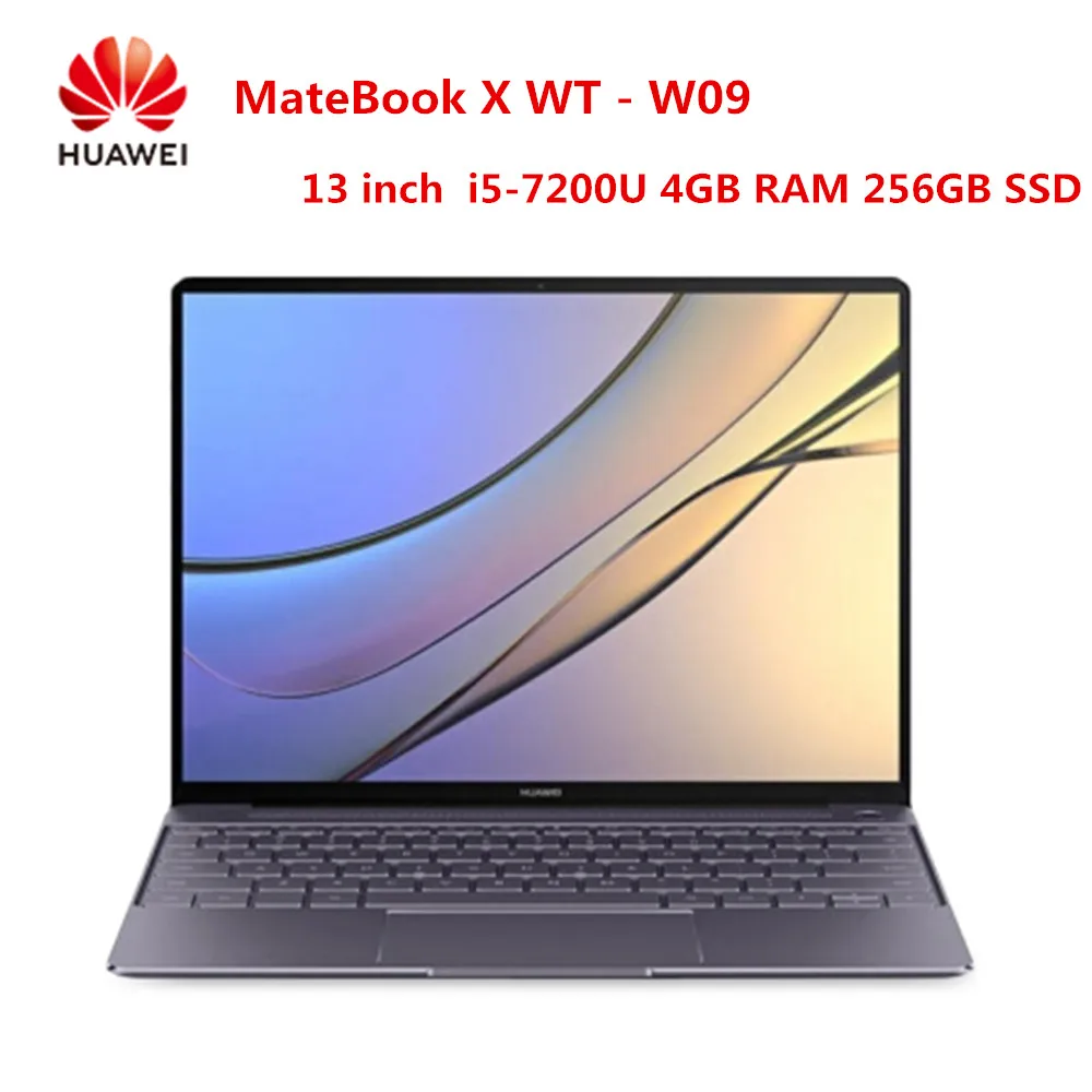 Ноутбук HUAWEI MateBook X wt w09 13 дюймов ОС Windows 10 I5 7200U двухъядерный 4 Гб ОЗУ 256 SSD ноутбук