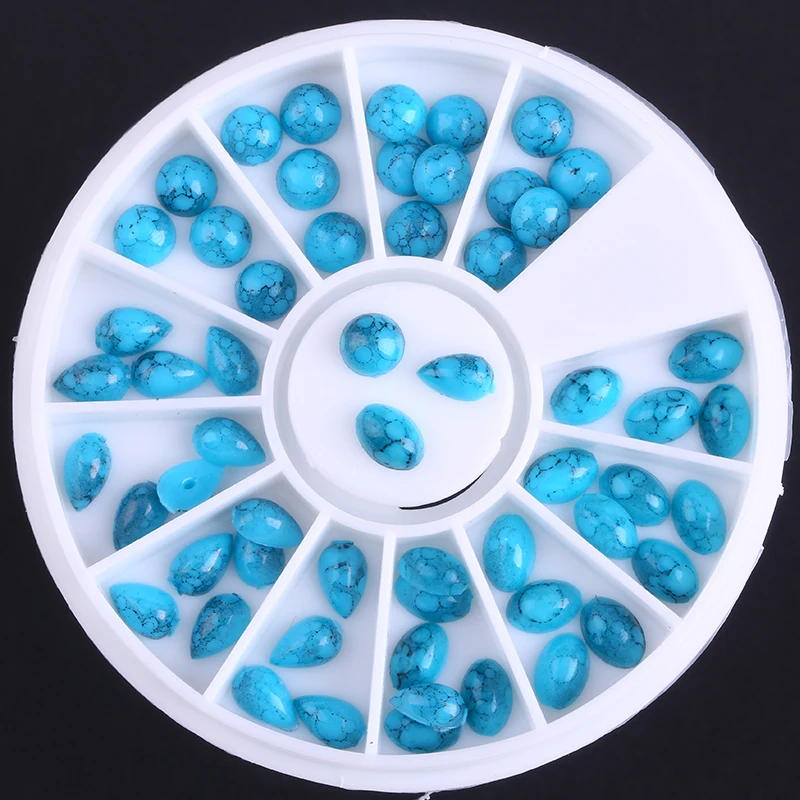 Blueness 3D водные капельки дизайн ногтей украшения акриловые сверления DIY блестящие