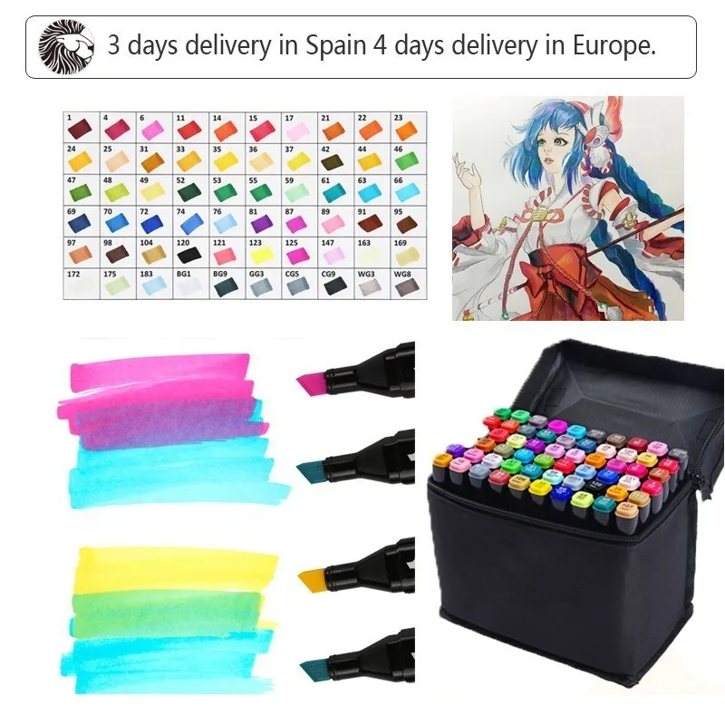 THOUCHNEW/Студенческая живопись маркер/жирная Алкогольная двойная Маркеры