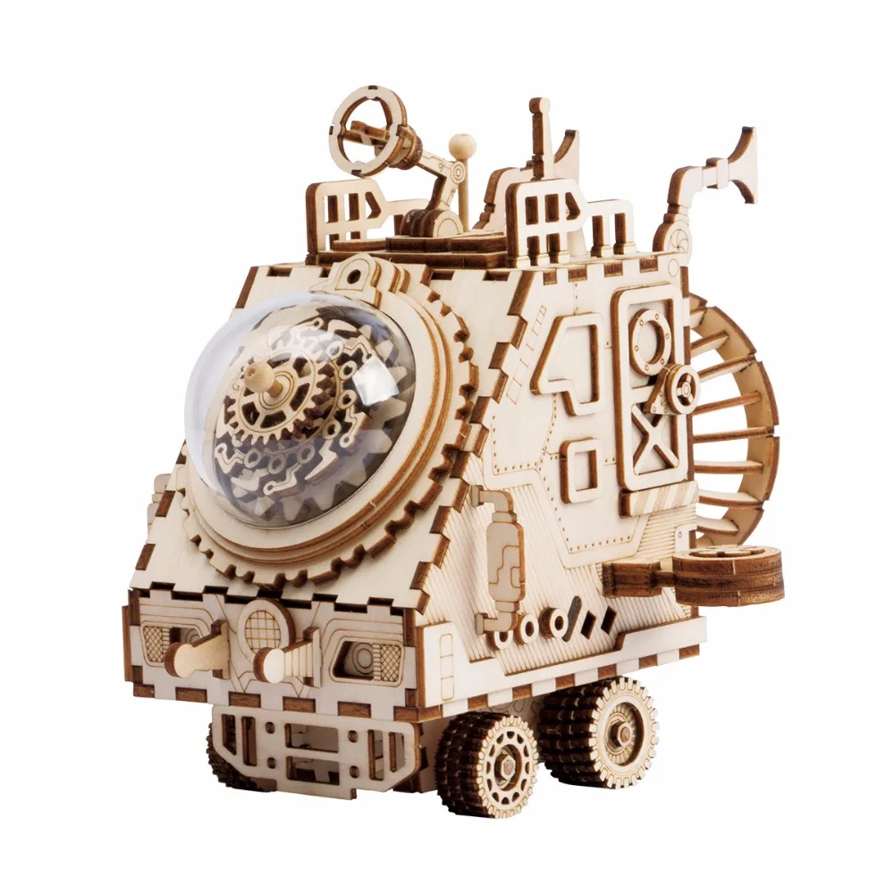 Robotime DIY 3D подвижный космический корабль головоломка собранная деревянная модель