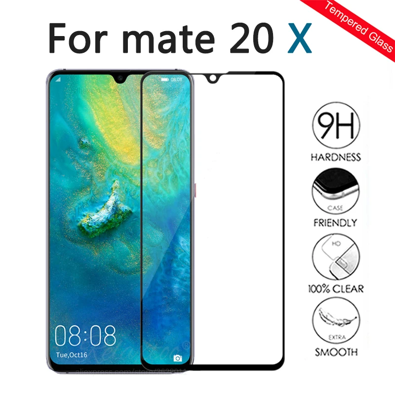 Полное покрытие закаленное стекло для huawei mate 20 lite x Защита экрана защитная пленка