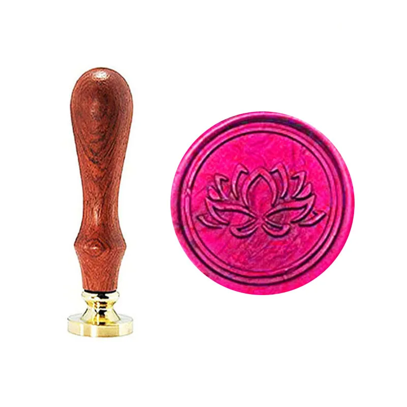 

Винтажная йога, лотос, искусственное восковое уплотнение, штамп, украшение, свадебное приглашение, подарок