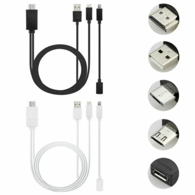 MHL Micro USB 2 0 к HDMI совместимый HDTV 1080P Кабель адаптер для телефонов Samsung Android|Кабели HDMI|