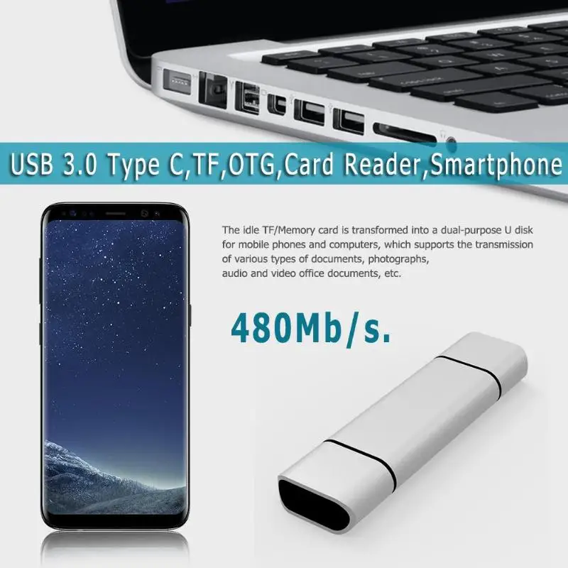 Двойной разъем USB 3 0 Тип C TF OTG Смарт-карты памяти для смартфонов ПК | Компьютеры и