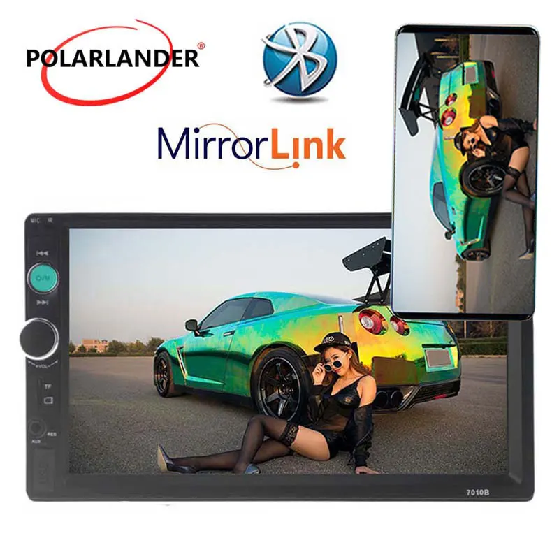 Автомагнитола 2 DIN MirrorLink 7 дюймов сенсорный экран стерео MP5 Кассетный плеер Bluetooth USB - Фото №1