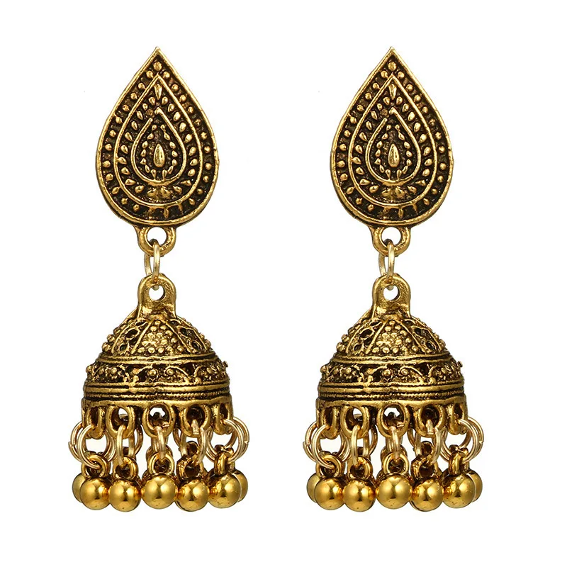 Цыганские украшения ретро этнические серебряные индийские Jhumka маленькие